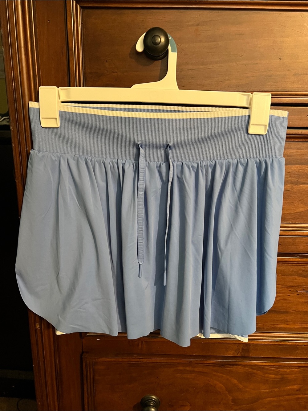 Light Blue Women's Drawstring Circle Skirt